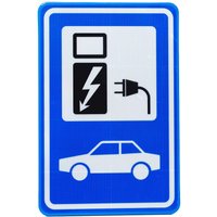 EVBOX Panneau de signalisation 40 x 60 cm + Kit de fixation mural