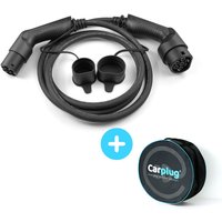 CARPLUG Câble de recharge Noir - Type 2 - Type 2 - 3m - 7